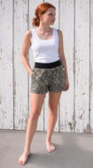 Leo schwarz Baumwollshorts