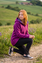 schniesel.Violett Lila Sterne Walkjacke