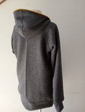 Grau Gelb gestreift Walkjacke