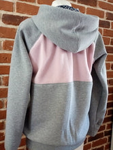 Grau Rosa Leo Fleece Sweatjacke