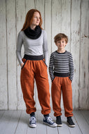 Rostbraun Schwarz Walkhose