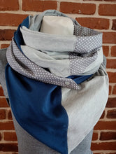 Blau Grau Sternchen Dreieckstuch
