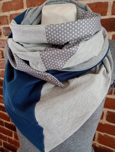 Blau Grau Sternchen Dreieckstuch