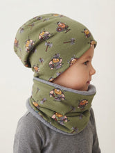 Grün Wikinger Beanie und Loop Set