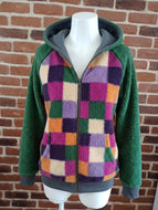 Bunt Karo Grün Teddyjacke