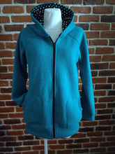 schniesel.Petrol Blau Walkjacke