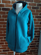 schniesel.Petrol Blau Walkjacke