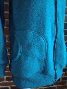 schniesel.Petrol Blau Walkjacke