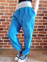 schniesel.Jeansblau Breitcord Baumwollschlawinderhose
