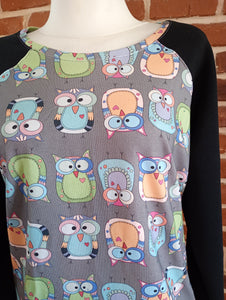 schniesel.Eulchen Grau Pullover