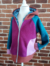 schniesel.Beere Altrosa Petrol Braun Walkjacke