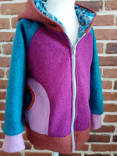 schniesel.Beere Altrosa Petrol Braun Walkjacke