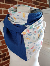 schniesel.Papierschiff Blau Dreieckstuch
