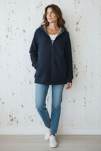 schniesel.Schwarz Dunkelgrau Walkjacke