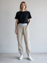 schniesel.Sand Grau Baumwollschlawinerhose