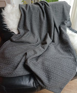 Zopf Dunkelgrau Kuscheldecke