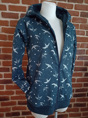 schniesel.Blaue Schwalbe Canvas Jacke