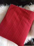 schniesel.Zopf Rot Kuscheldecke
